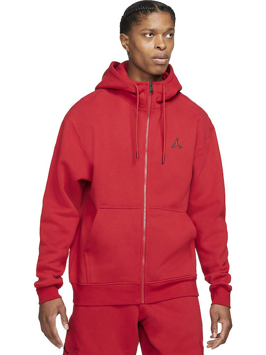 Essentials Cardigan With Hood Gym Red