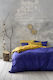 Nima Duvet Cover Set Queen with 2 Pillowcases 220x240 Abalone Blue / Mustard Beige