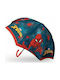 Chanos Kinder Regenschirm Gebogener Handgriff Spiderman Blau