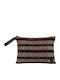 Damen Necessaire Woven Kalee Medium in Schwarz Farbe 35cm