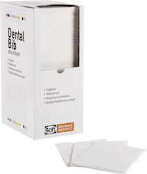 Bournas Medicals Zahntuch Weiß 2ply + 1ply mit Dispenser 125Stück Rainbow