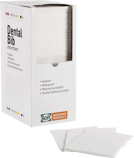 Bournas Medicals Rainbow Dental White Towel 2ply + 1ply with Dispenser