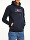 Tommy Hilfiger Ανδρικό Φούτερ με Κουκούλα και Τσέπες Fleece Navy Μπλε