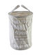 25337 Collapsible Fabric Laundry Basket 38x38x54cm Gray