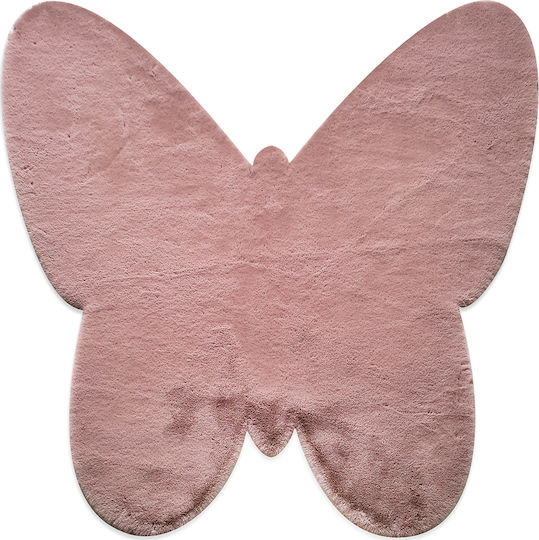 Newplan JM7 Kinder Teppich Schmetterlinge Dark Pink 160x160cm Dicke 30mm