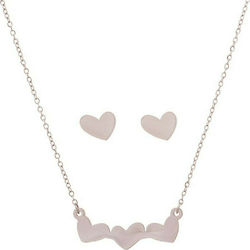 Dalee Triple Heart Schmuckset aus Stahl