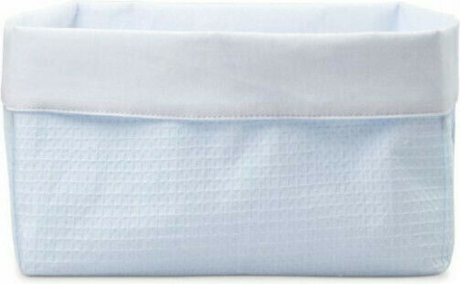 Kiokids Waffle Rectangle Nursery Storage Basket Light Blue