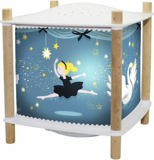 Trousselier LED Drehend Kinderprojektorlampe Ballerina mit Sternenprojektion Mehrfarbig