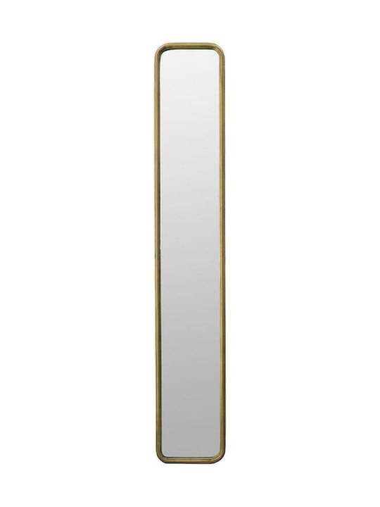 Artekko Καθρέπτης Τοίχου Ολόσωμος με Χρυσό Μεταλλικό Πλαίσιο 120x21cm