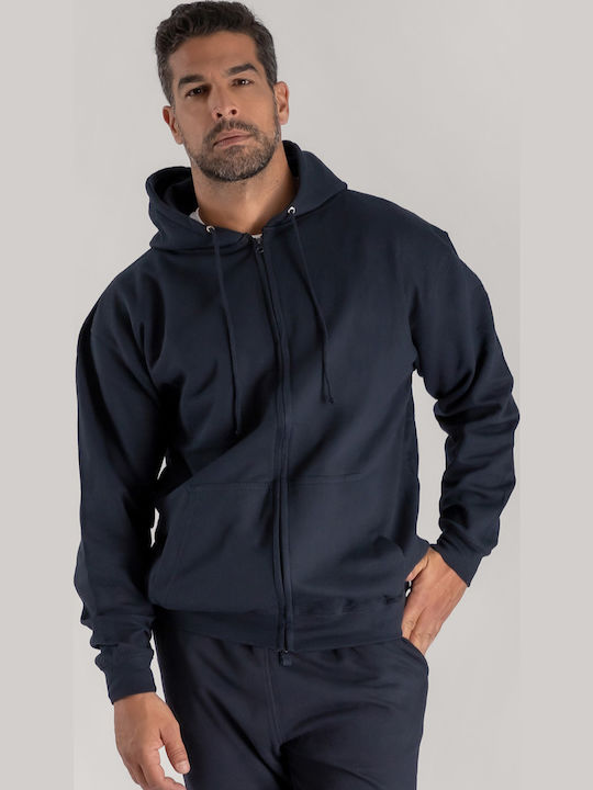 Alpha Industries Basic Ζακέτα με Κουκούλα Μπλε