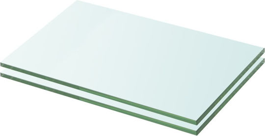 Wall Shelves Transparent 2 Pieces 20x25x0.8 cm