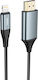 Hoco UA15 HDMI 1.4 High Speed 1080p 120Hz Braided Cable HDMI male - Lightning male 2m Μαύρο