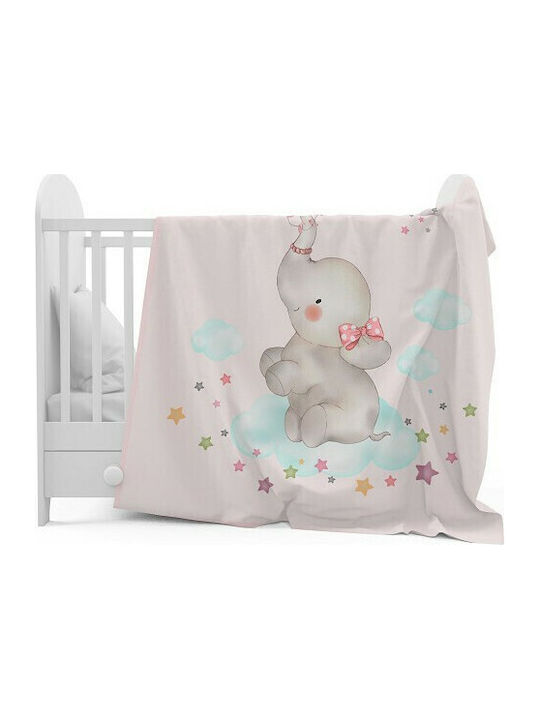 Interbaby Blanket Cot Rachel Elefante Fleece Pi...
