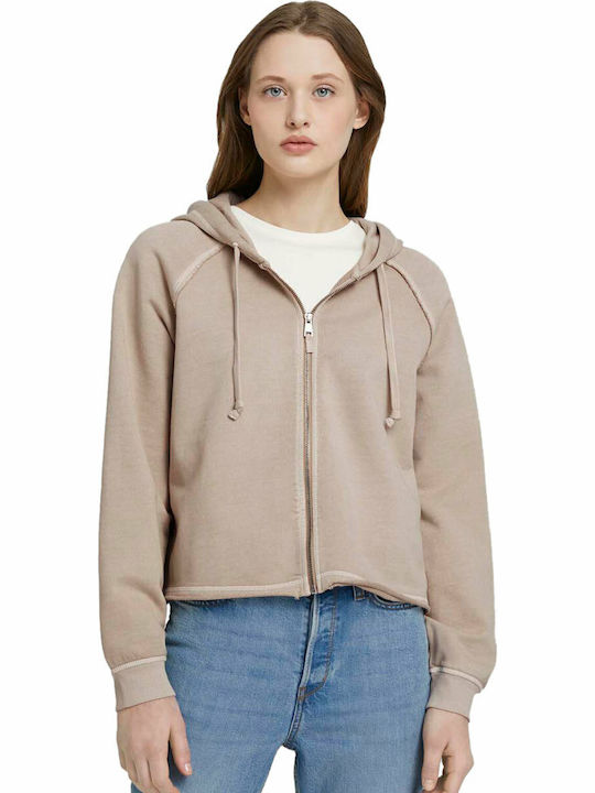 Women's Sweatshirt Jacket Hooded Dune Beige