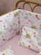 Nima Sweetland Комплект Бебешки Чаршафи За Количка Памучни Многоцветни 120x170бр 3бр