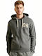 Superdry Men's Sweatshirt Jacket with Hood and Pockets Gray