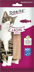Dokas Lachsfilet Katzenleckerlis für Erwachsene Katzen 22gr