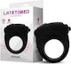LateToBed Romeri Δονούμενο Δαχτυλίδι Πέους Σιλικόνης Black LT-690