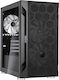 Silverstone FARA H1M PRO Gaming Mini Tower Κουτί Υπολογιστή με Πλαϊνό Παράθυρο και RGB Φωτισμό Μαύρο