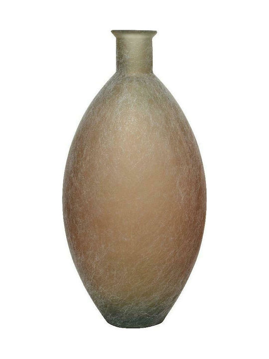 Kaemingk Glass Vase Camel Καφέ 29x29x59cm