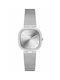 Guess Γυναικείο Ρολόι 32mm Μπαταρίας με Ασημί Μεταλλικό Μπρασελέ
