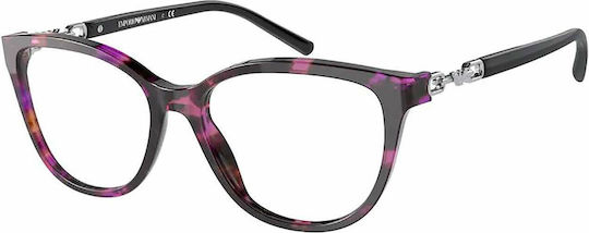 Emporio Armani Plastic Eyeglass Frame Brown Tortoise EA3190 5863