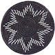 Nef-Nef Homeware Wall Decor Plate Mystery Black and White Wicker Material 28x6x28cm