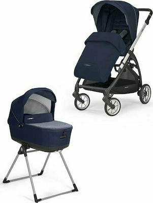Inglesina Πολυκαρότσι Electa 2 in 1 Duo Chassis Silver Black Soho Blue
