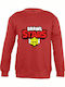 Kinder-College-Sweatshirt "Brawl Stars", Rot