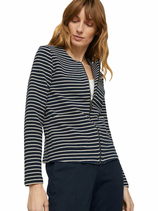 Tom Tailor Γυναικείο Σακάκι Navy Ottoman Stripe