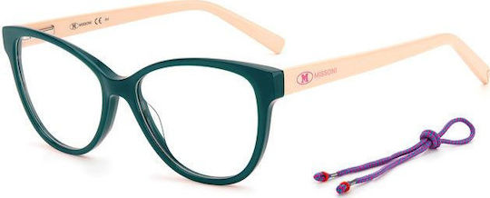 Missoni Plastic Eyeglass Frame Butterfly Green MMI 0075 IWB