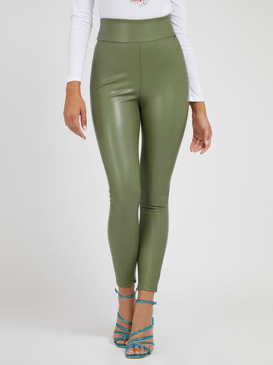 Priscilla Women's Long Everyday Legging High Waisted Green