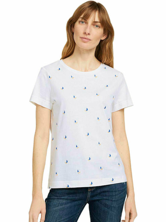 Tom Tailor Damen T-shirt Weiß