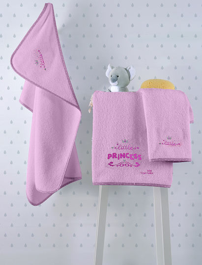 Makis Tselios Home Baby Bathrobe-Baby Bath Towel Hooded 75x75cm