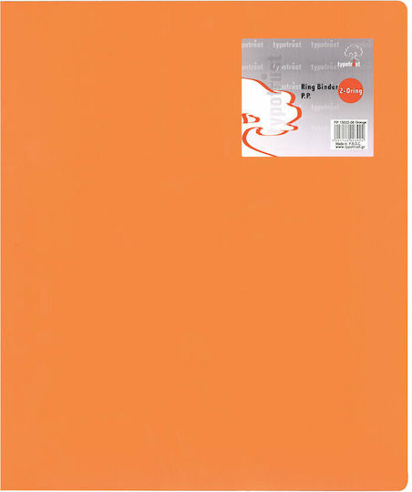 Typotrust Ντοσιέ με 2 Κρίκους για Χαρτί A4 Πορτοκαλί FP15022