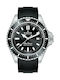 Edox Skydiver Neptunian Ανδρικό Ρολόι 44mm Αυτόματο με Μαύρο Καουτσούκ Λουράκι