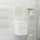 vidaXL Countertop with Sink & Mirror L41xW38.5xH46cm White