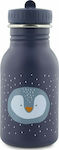 Trixie Kids Stainless Steel Water Bottle Mr. Penguin Blue 350ml