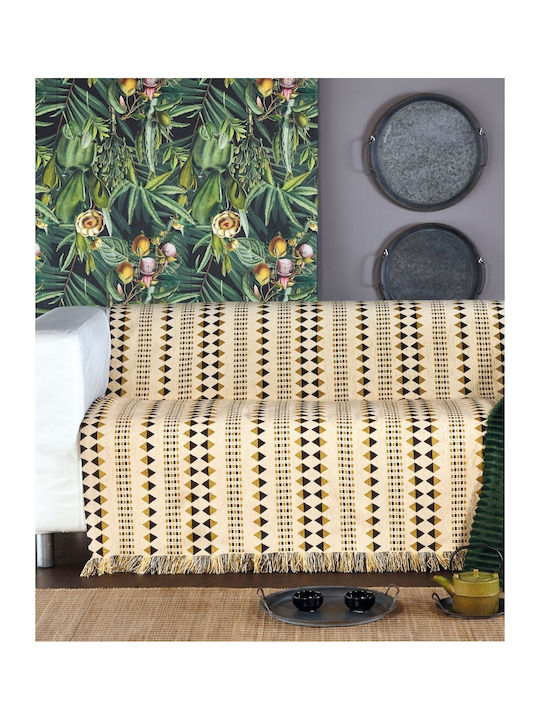 Kentia Edgar Sofa Throw Chenille 180x250cm Beige
