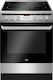 Amica 618CE3.333HTaQ(Xx) Κουζίνα 62lt με Κεραμικές Εστίες Π60εκ. Inox