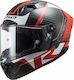 LS2 FF805 Red/White Motorradhelm Volles Gesicht ECE 22.05 1400gr 10805 80 02