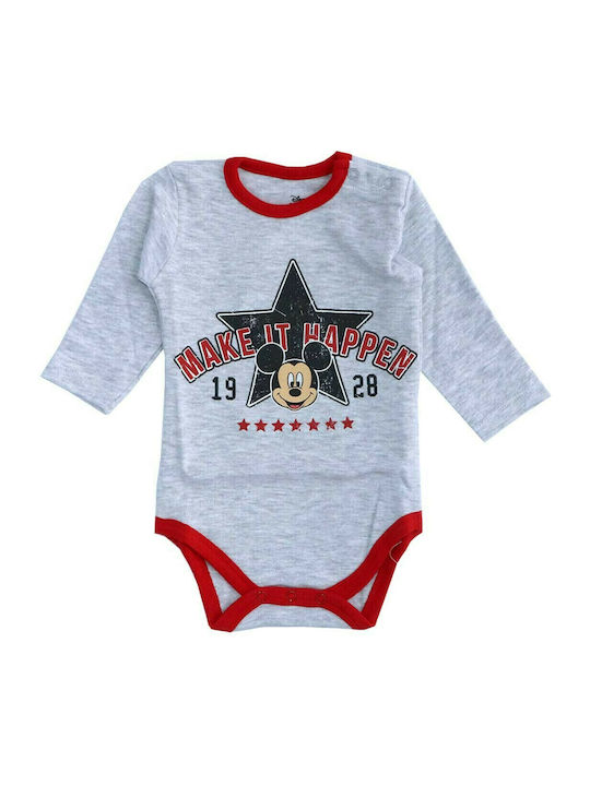 Disney Mickey Mouse Long-Sleeved Gray