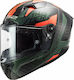 LS2 FF805 Green/Orange Κράνος Μηχανής Full Face 1400gr με Pinlock και Sunvisor