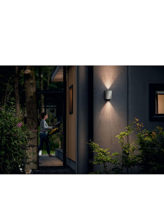 Philips MyGarden Cistus Επιτοίχιο Εξωτερικό Σποτ LED IP44 70W με Θερμό Λευκό Φως 11.7x10.9x14εκ.