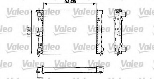Valeo Ψυγείο Νερού Αυτοκινήτου για Volkswagen Golf I 1974-1985