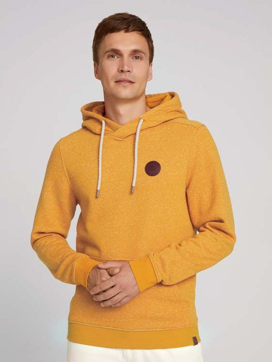 Tom Tailor Men's Sweatshirt with Hood and Pockets Yellow