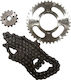 MHQ Chain & Sprocket Kit (15-39-428112L) for Yamaha Crypton-X 135