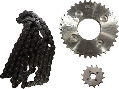 MHQ Chain & Sprocket Kit (14-35-420104L) for Honda ANF 125 Innova Injection / Innova 125