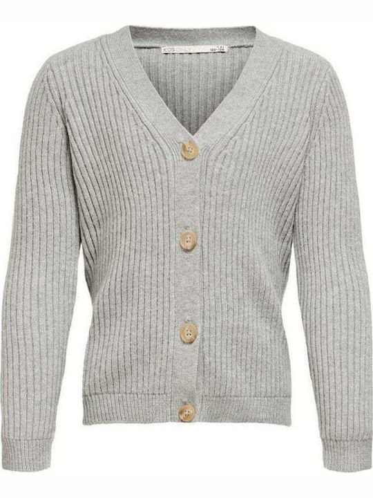 Kids Only Girls Knitted Cardigan with Buttons Gray