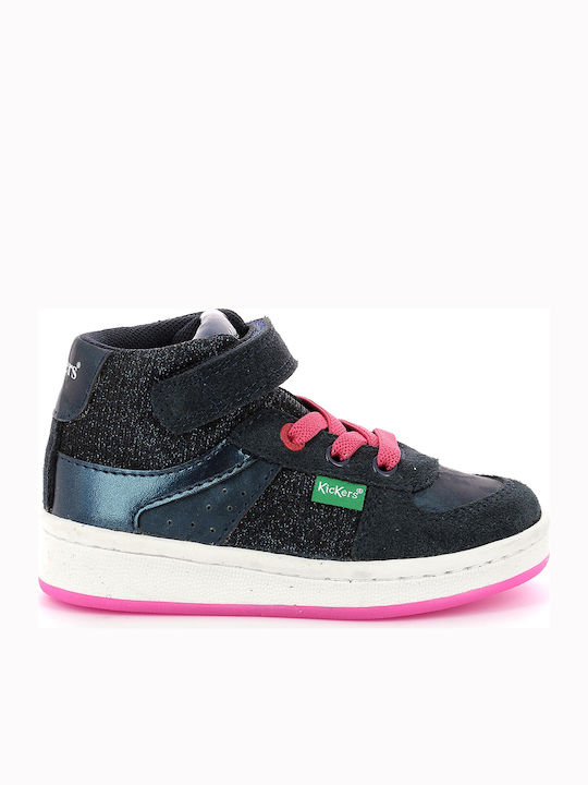 Bilbon Kinder Sneakers Hoch mit Klettverschluss Marineblau